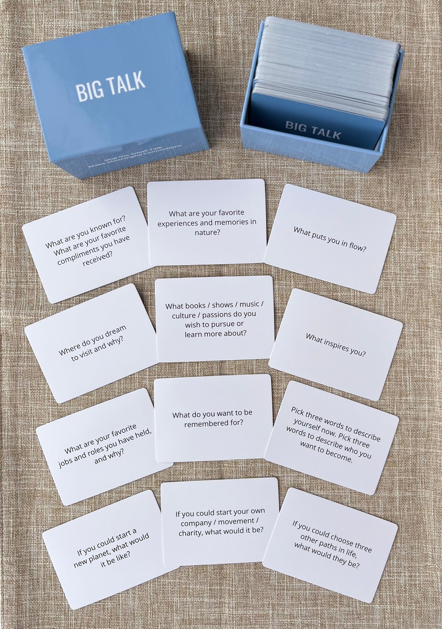 BIG TALK QUESTION CARD GAME - TABLETOP SIZE