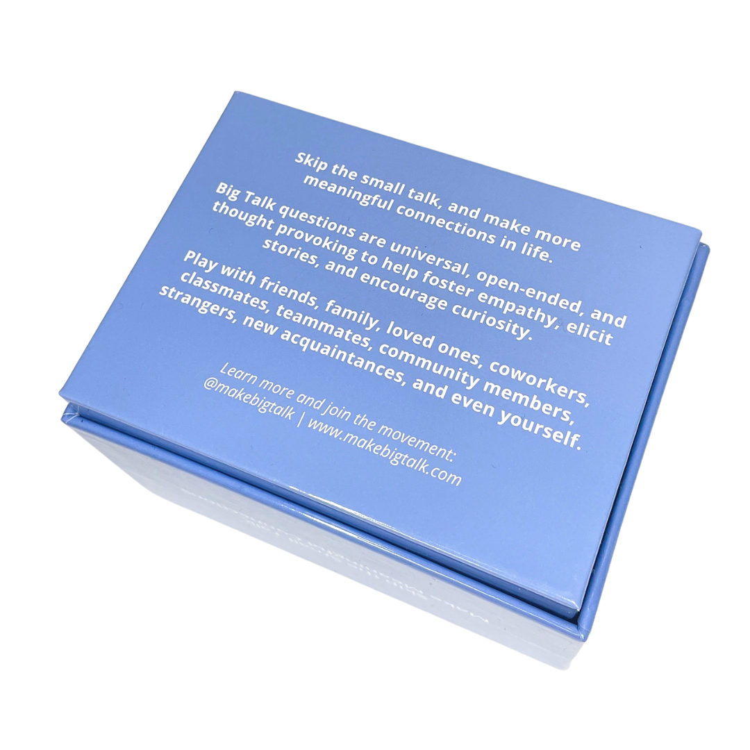 BIG TALK QUESTION CARD GAME - TABLETOP SIZE