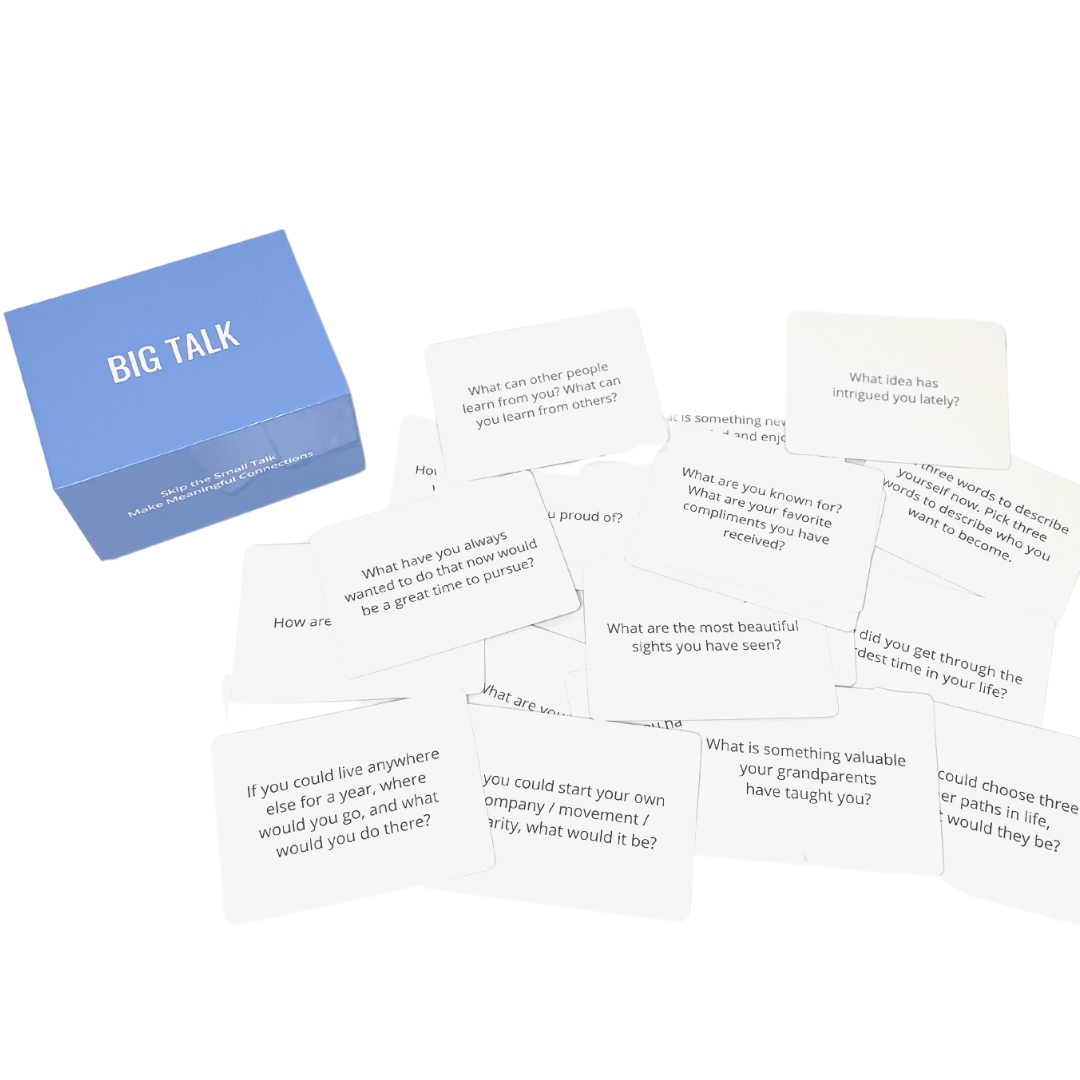 BIG TALK QUESTION CARD GAME 2.0 - 150 NEW QUESTIONS TO SKIP THE SMALL TALK